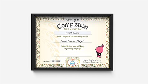 Certificate มีใบประกาศเมื่อเรียนจบ